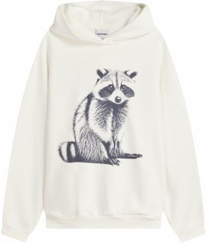 Bershka Mikina  krémová / sivá / antracitová