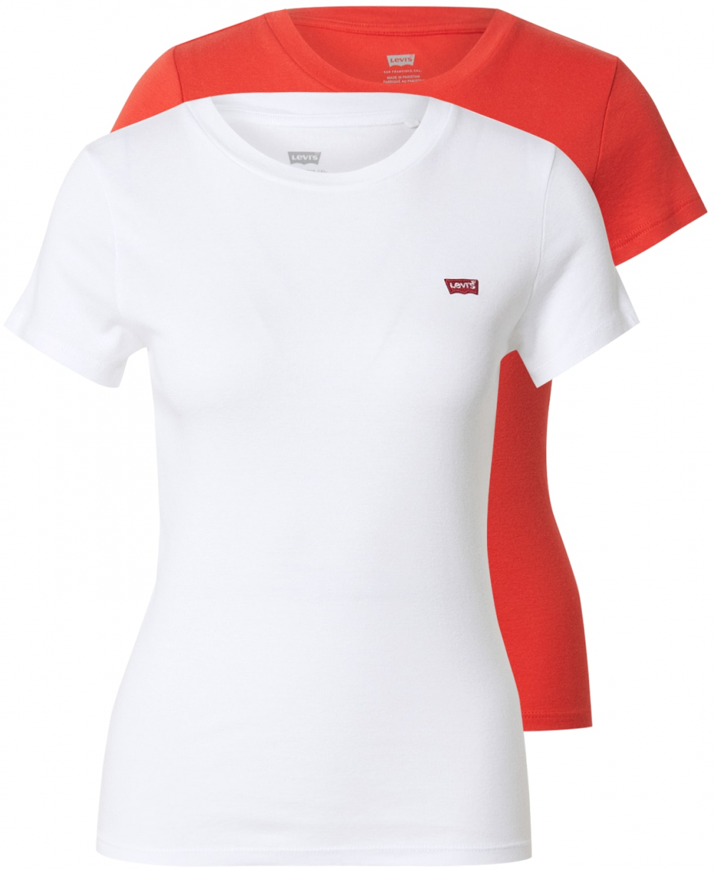 LEVI'S ® Tričko 'ESSENTIAL'  červená / biela