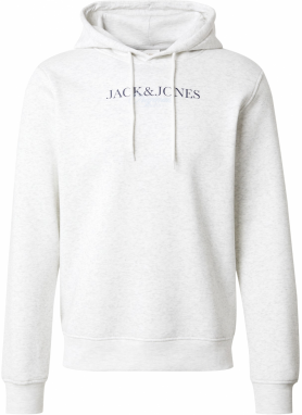 JACK & JONES Mikina 'JORBILLYBURG'  svetlomodrá / tmavomodrá / biela melírovaná
