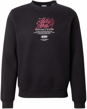 JACK & JONES Mikina 'JCOSCRIPTURE'  grenadínová / čierna / biela