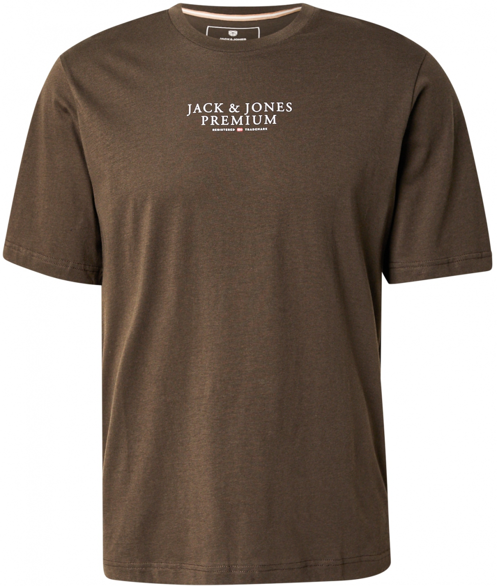Jack & Jones Premium Tričko 'JPRBLUARCHIE'  olivová / biela