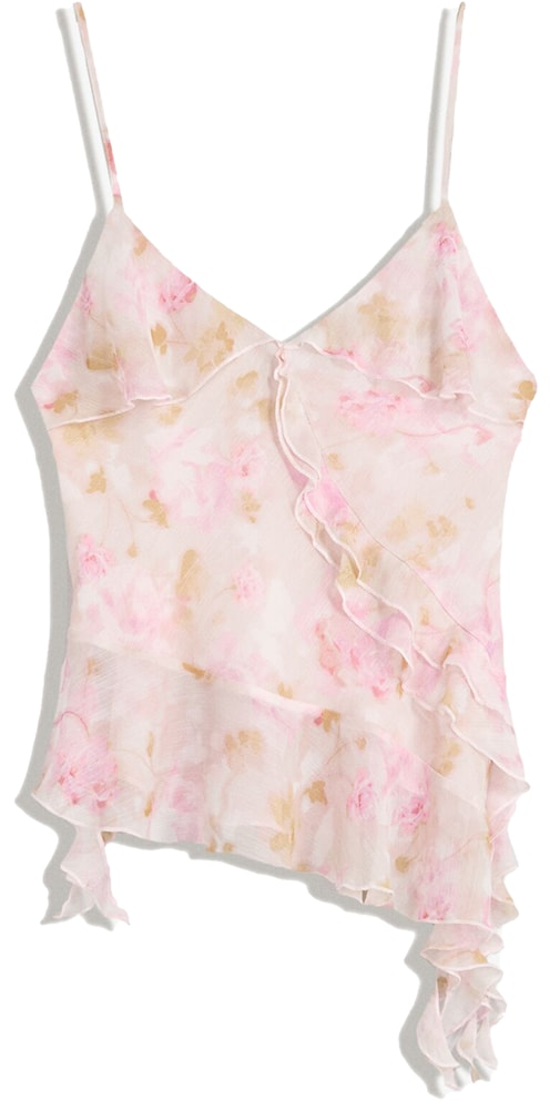 Bershka Top  horčicová / ružová / ružová / pastelovo ružová