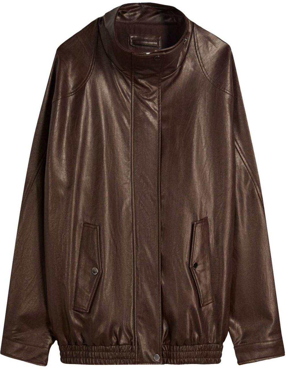 Bershka Prechodná bunda  tmavohnedá