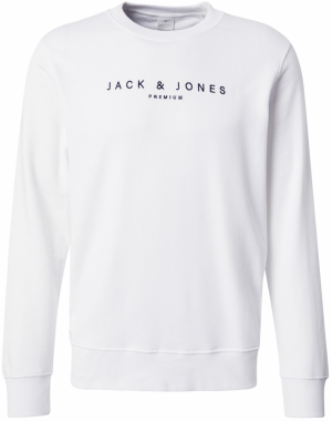 Jack & Jones Premium Mikina 'JPRCCJAYSON'  čierna / biela