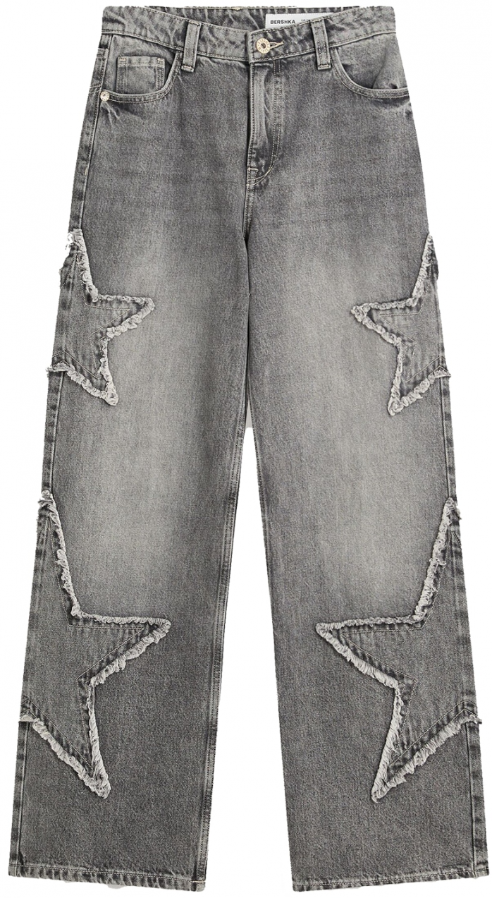 Bershka Džínsy  svetlosivá