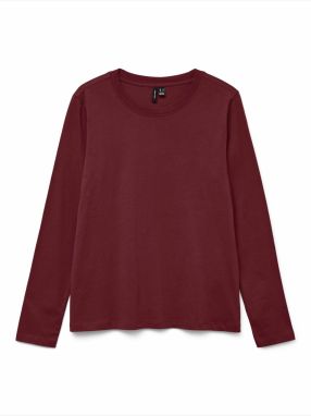 VERO MODA Tričko 'VMPAULINA'  vínovo červená