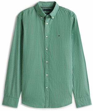 TOMMY HILFIGER Košeľa  zelená / biela