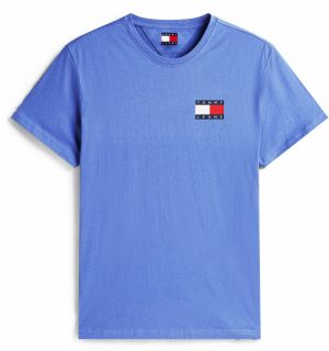Tommy Jeans Tričko 'ESSENTIAL'  námornícka modrá / modrosivá / jasne červená / biela
