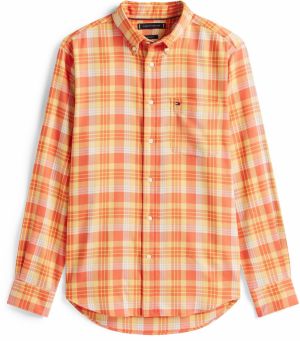 TOMMY HILFIGER Košeľa  oranžová / pastelovo oranžová / biela