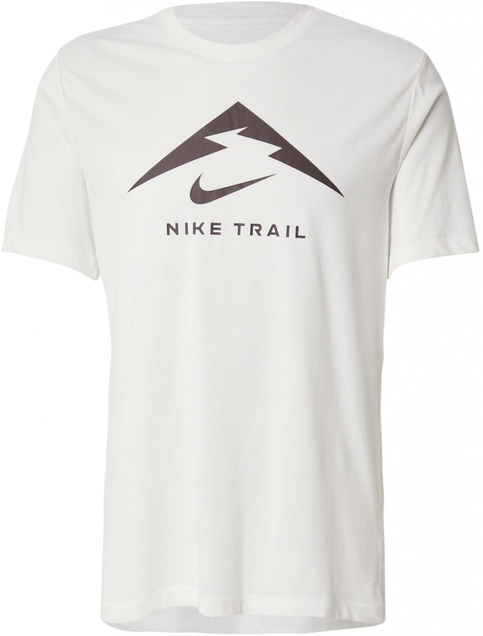 NIKE Funkčné tričko 'TRAIL'  tmavohnedá / biela