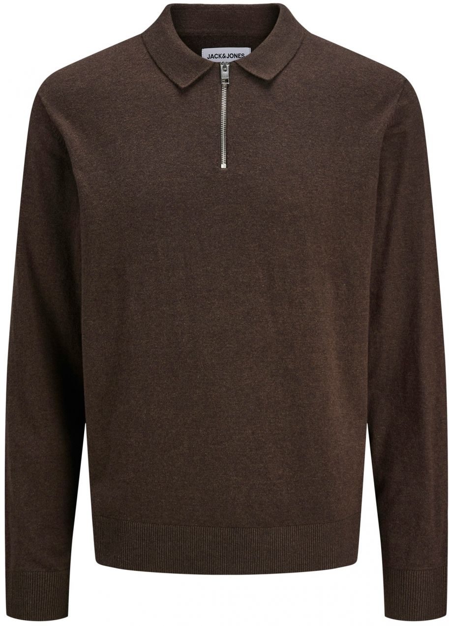 JACK & JONES Sveter 'JJEEmil'  tmavohnedá