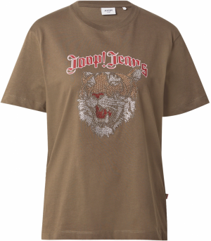 JOOP! Jeans Tričko 'Tanasia'  kaki / červená / biela