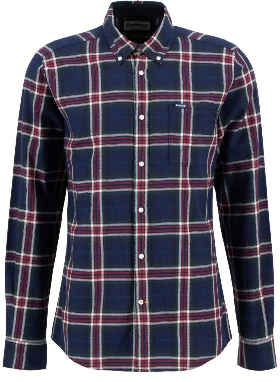 Barbour Košeľa 'Crossfell'  modrá / burgundská / biela