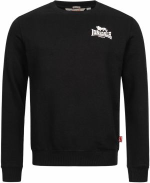 LONSDALE Mikina 'Longridge'  čierna / biela