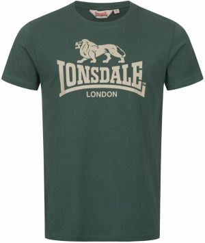 LONSDALE Tričko 'St. Erney'  krémová / tmavozelená