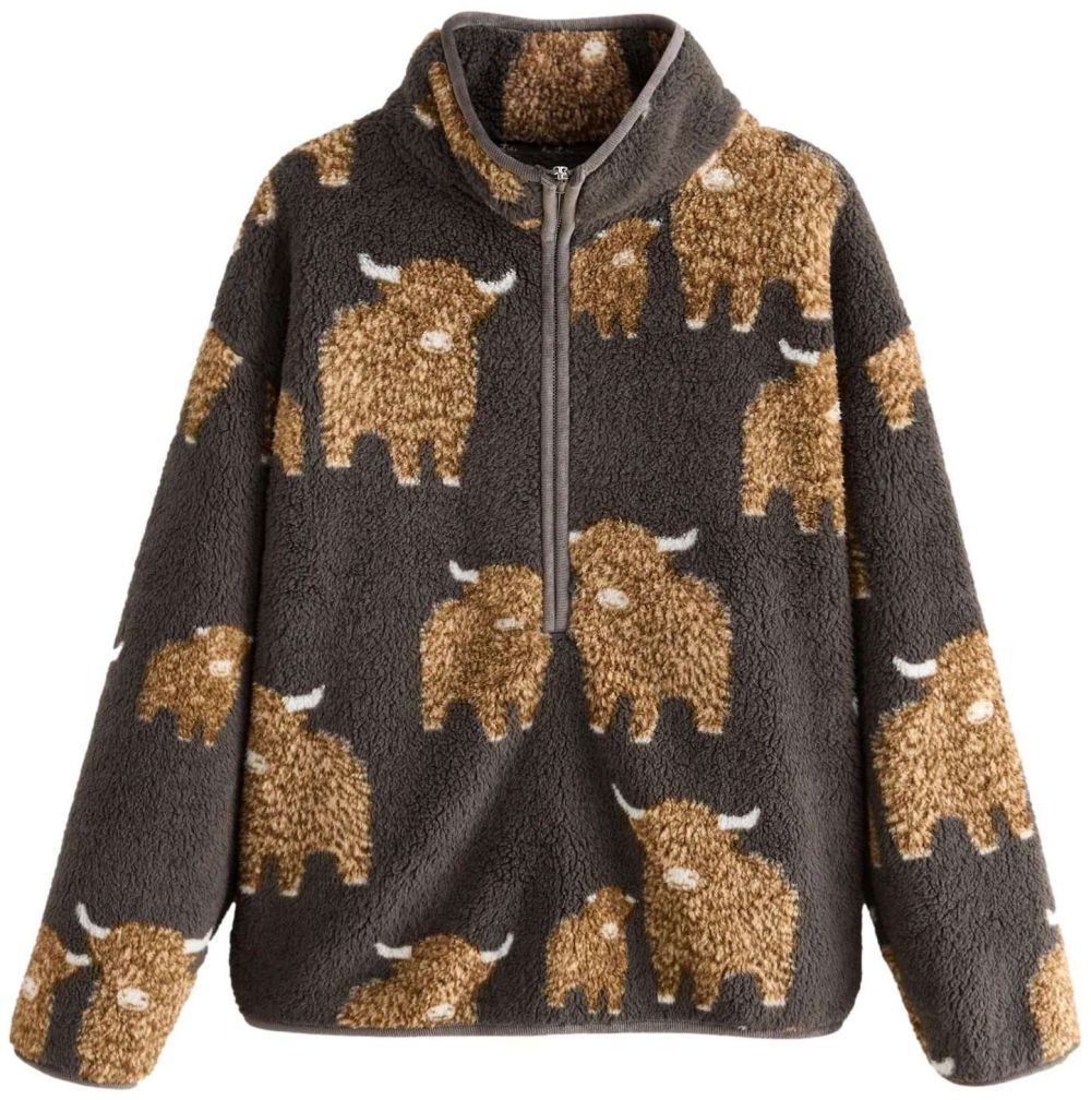 Next Flisová bunda 'Borg-Fleece'  hnedá / svetlohnedá