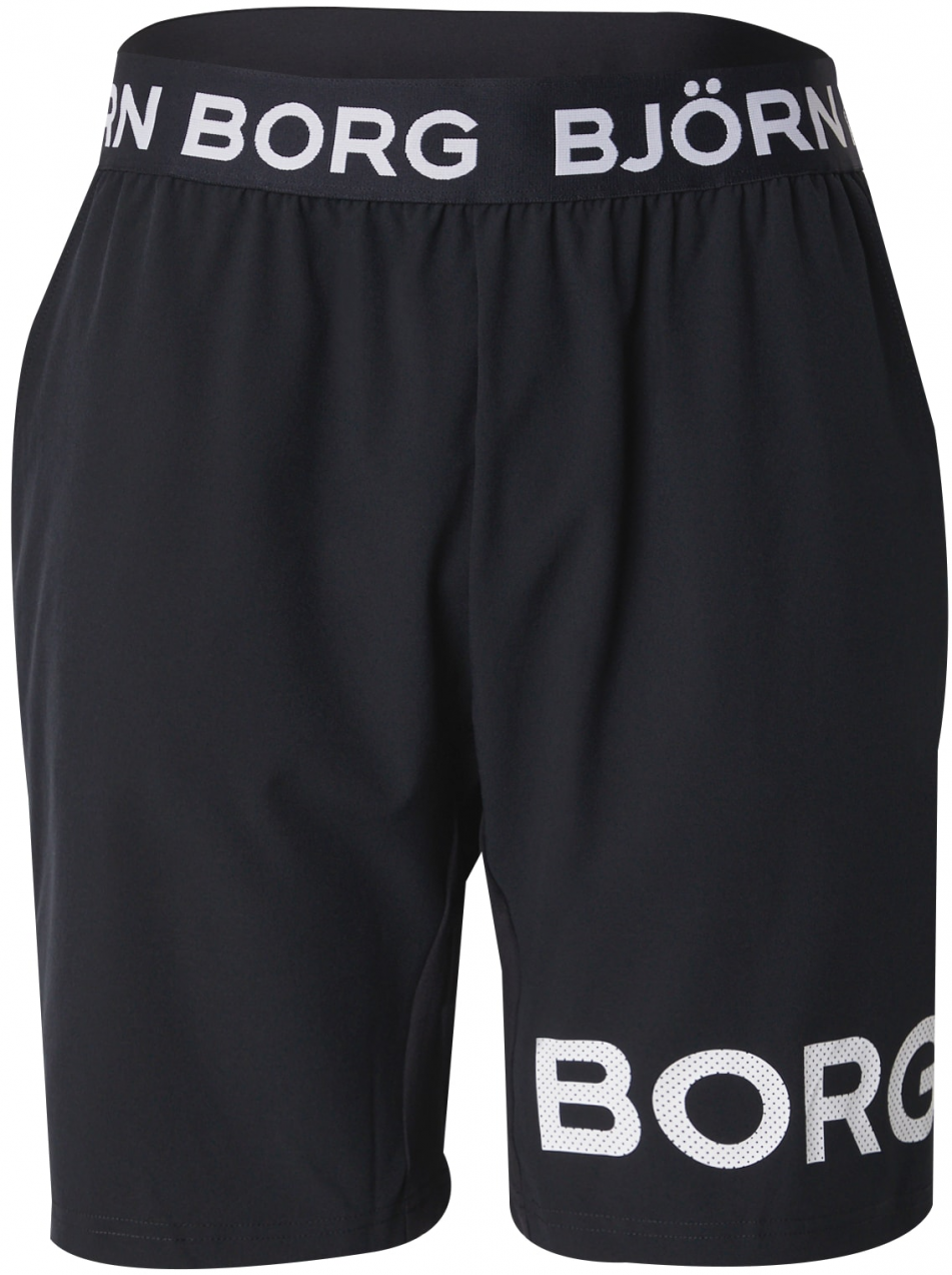 BJÖRN BORG Plavecké šortky  čierna / biela