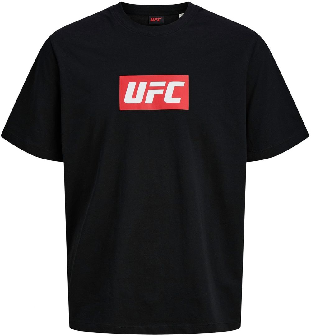 JACK & JONES Tričko 'JCOUFC'  červená / čierna / biela