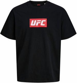 JACK & JONES Tričko 'JCOUFC'  červená / čierna / biela