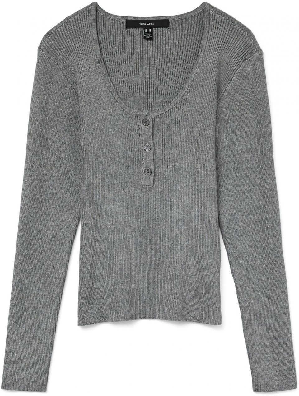 VERO MODA Sveter 'VMWILLOW'  sivá melírovaná