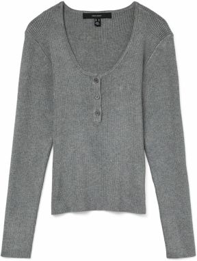 VERO MODA Sveter 'VMWILLOW'  sivá melírovaná