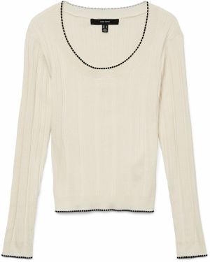 VERO MODA Sveter 'VMNINA'  béžová / čierna