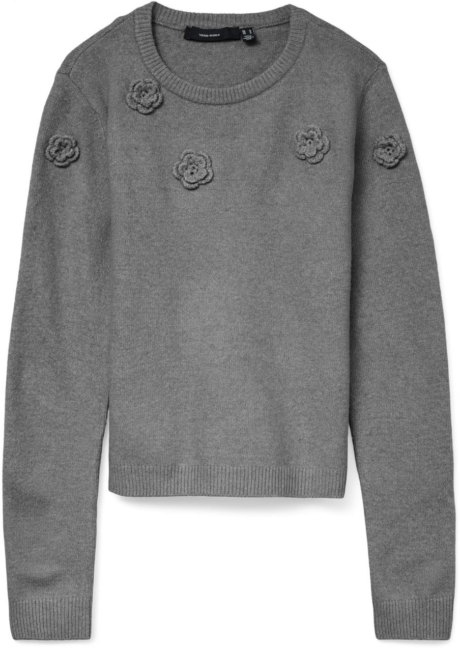 VERO MODA Sveter 'VMROSE'  sivá melírovaná