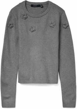VERO MODA Sveter 'VMROSE'  sivá melírovaná