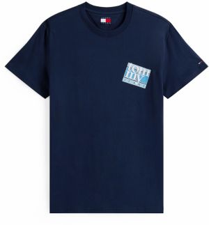 Tommy Jeans Tričko  modrá / námornícka modrá / biela
