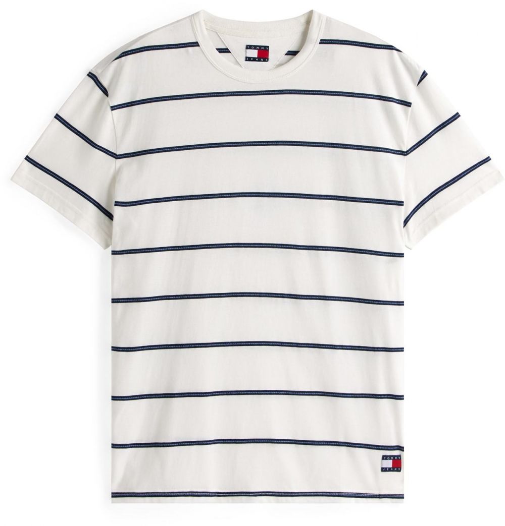 Tommy Jeans Tričko  námornícka modrá / biela