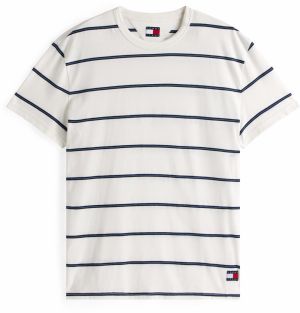 Tommy Jeans Tričko  námornícka modrá / biela