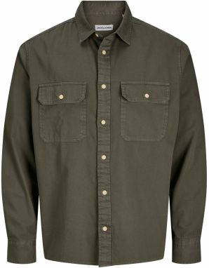 JACK & JONES Košeľa 'JJETRAVIS'  olivová