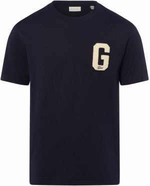 GANT Tričko  béžová / námornícka modrá