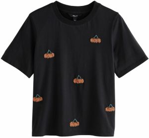 Next Tričko 'Halloween Pumpkin'  zelená / oranžová / čierna