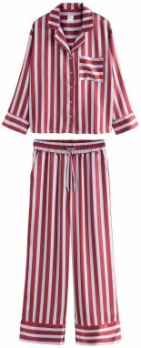 Next Pyžamo  farba lesného ovocia / pastelovo fialová / čierna