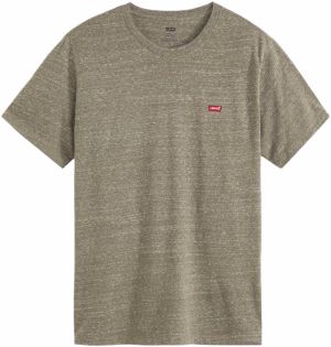 LEVI'S ® Tričko 'Original Housemark Tee'  hnedá melírovaná / červená / biela