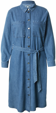ONLY Carmakoma Košeľové šaty  modrá denim