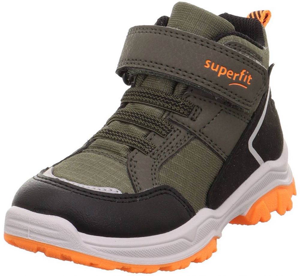 SUPERFIT Čižmy 'JUPITER'  olivová / tmavooranžová / čierna / biela