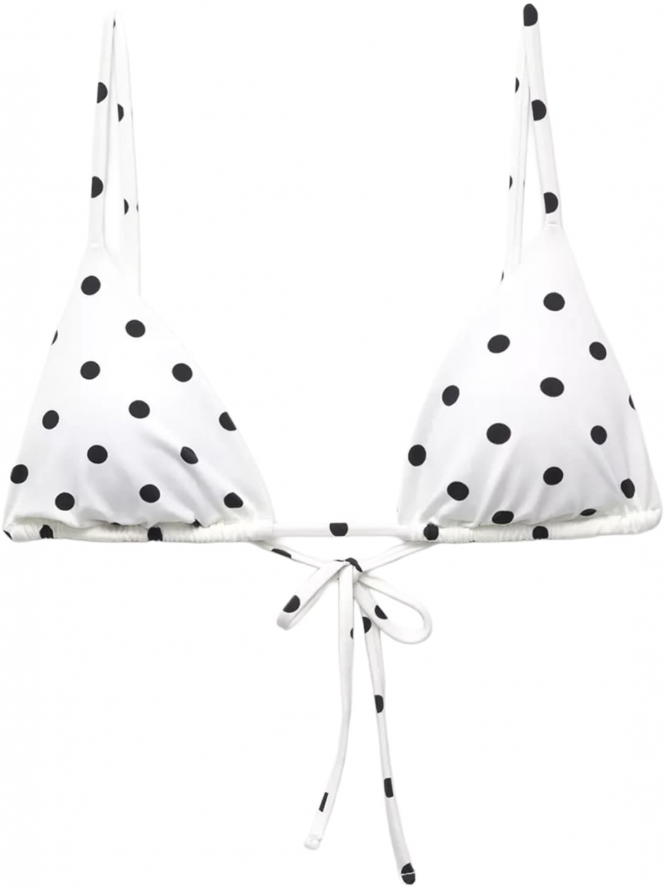 Pull&Bear Bikinový top  čierna / biela