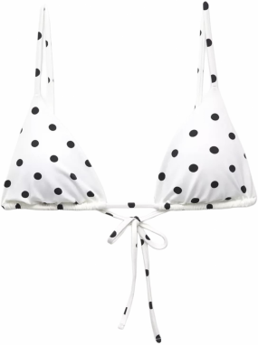 Pull&Bear Bikinový top  čierna / biela