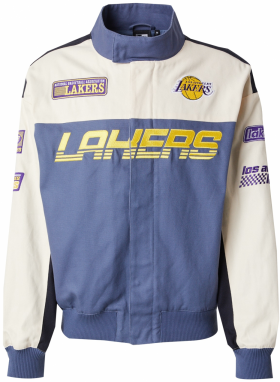 NEW ERA Prechodná bunda 'NBA MOTORSPORT LOSLAK'  zafírová / žltá / fialová / šedobiela