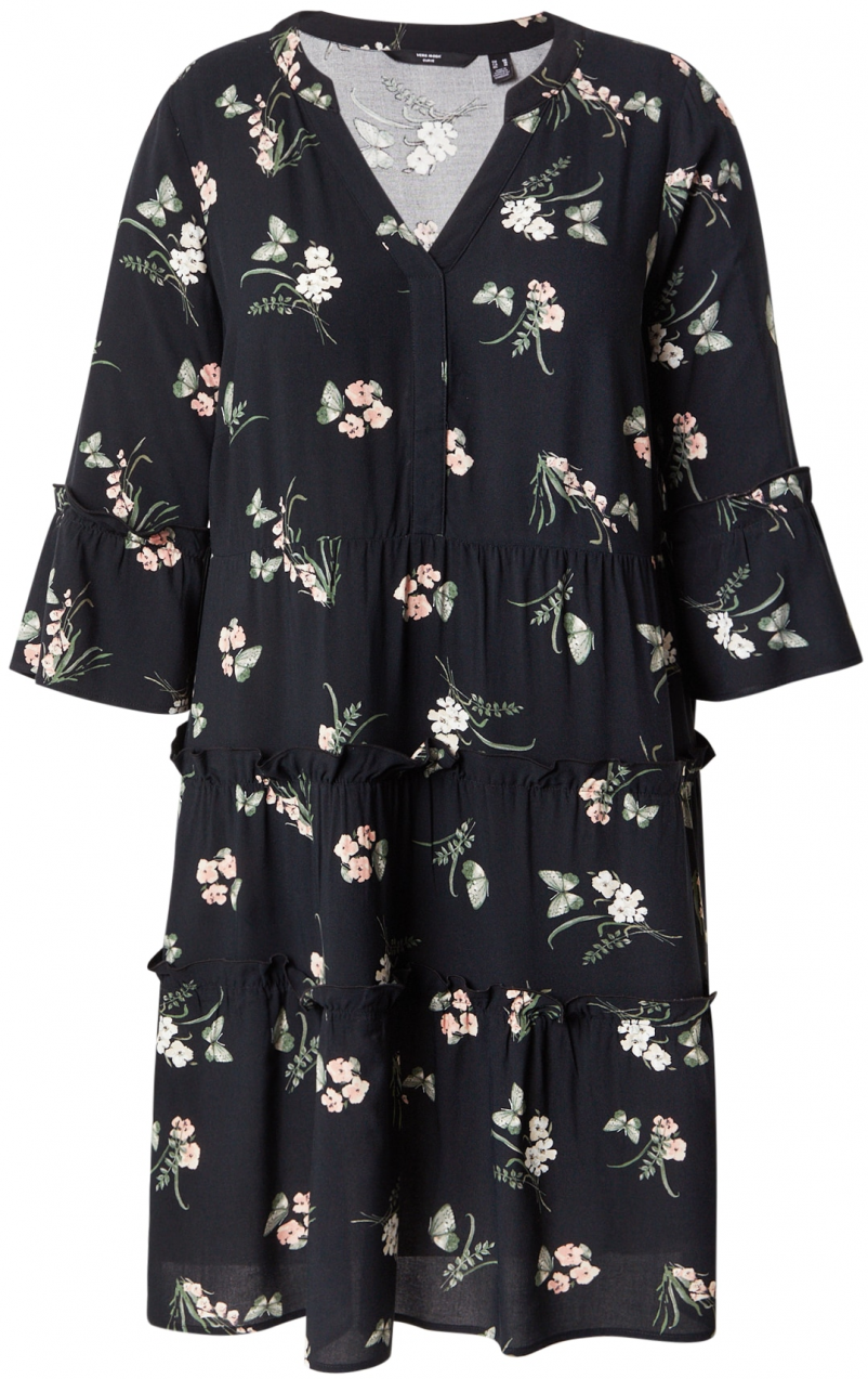 Vero Moda Curve Šaty 'VMCEASY JOY'  svetlozelená / staroružová / čierna / biela