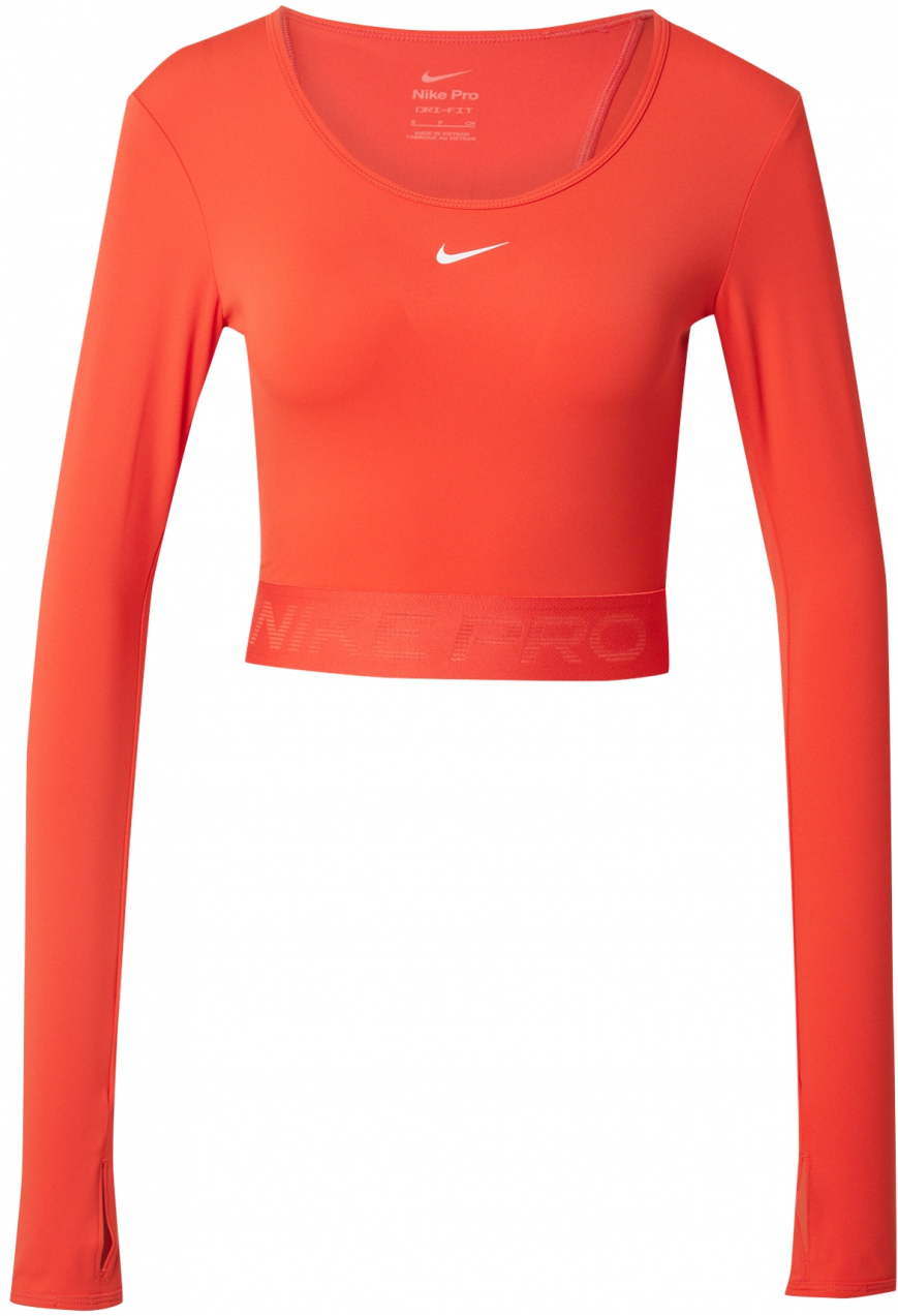 NIKE Funkčné tričko  oranžovo červená / biela