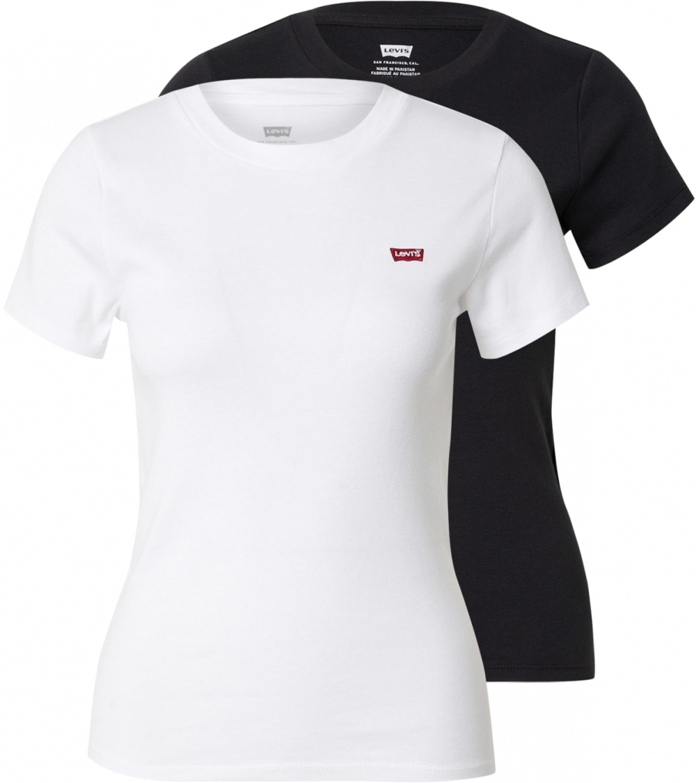 LEVI'S ® Tričko 'Essential'  čierna / biela