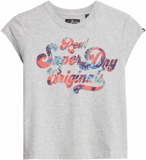 Superdry Tričko  svetlomodrá / sivá melírovaná / tmavofialová / oranžová