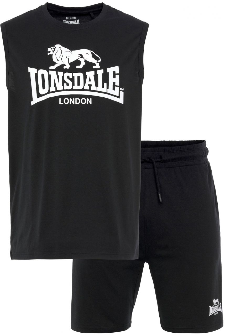 LONSDALE Tréningový komplet  čierna / biela