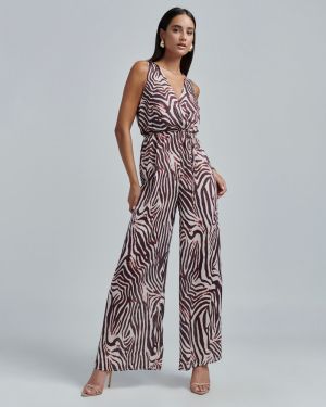 BWLDR Overal 'SPARKLE JUMPSUIT'  vínovo červená / čerešňová / šedobiela