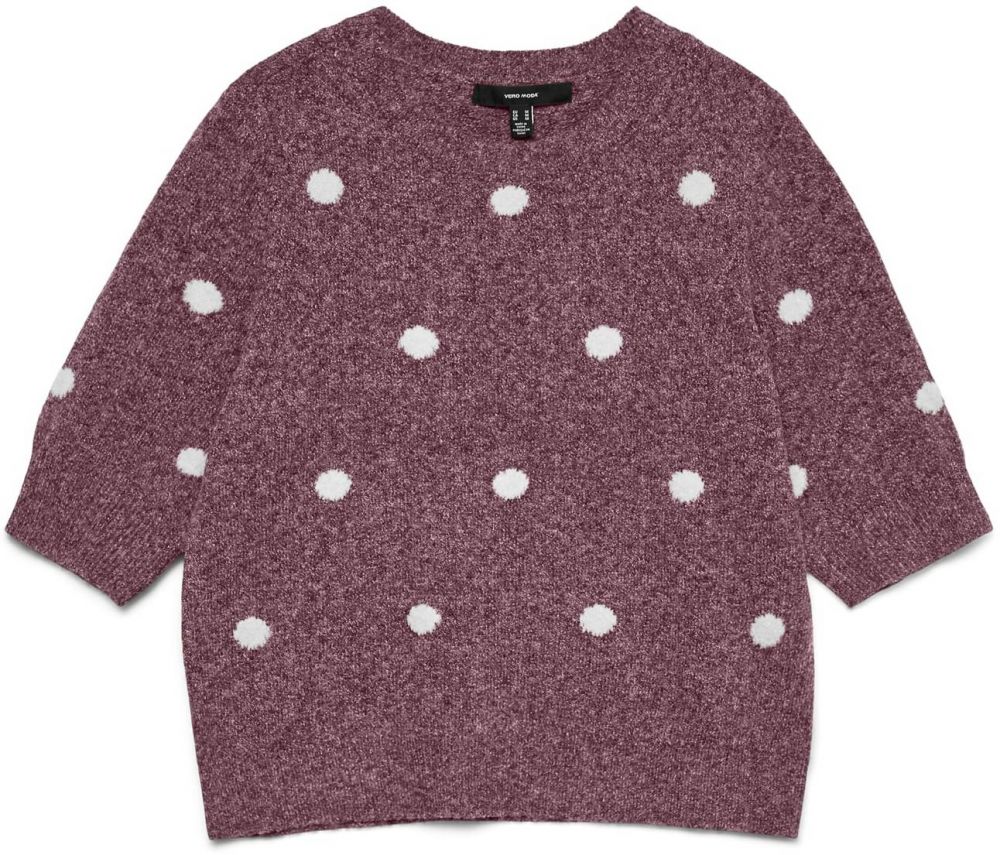 VERO MODA Sveter 'VMDoffy Intarsia'  eozín / biela