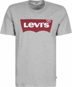 LEVI'S ® Tričko 'Graphic Set-In Neck Tee'  sivá melírovaná / čerešňová / biela