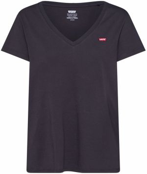 LEVI'S ® Tričko 'Perfect V-Neck Tee'  ohnivo červená / čierna / biela